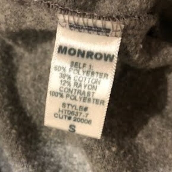 SOLD Monrow gray gold foil snake print pullover sweater hoodie Size S - Picture 4 of 5